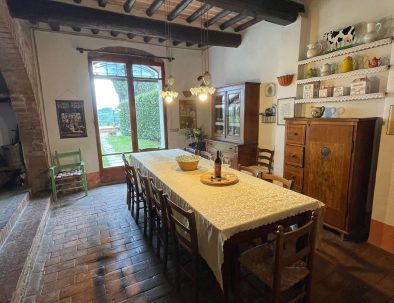 La vista sul giardino dalla cucina